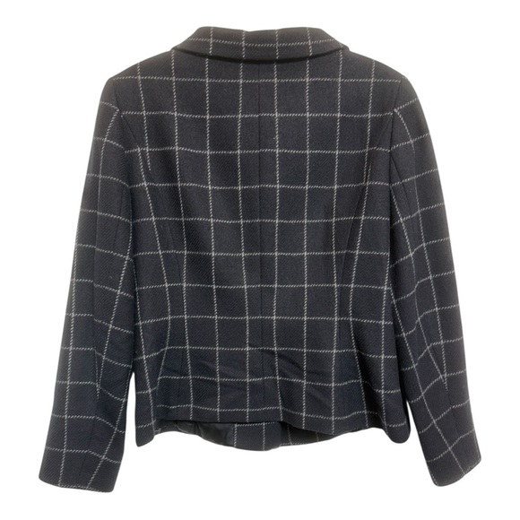 Brooks Brothers 346 Black Wool Windowpane Jacket Size 12 - Picture 3 of 5